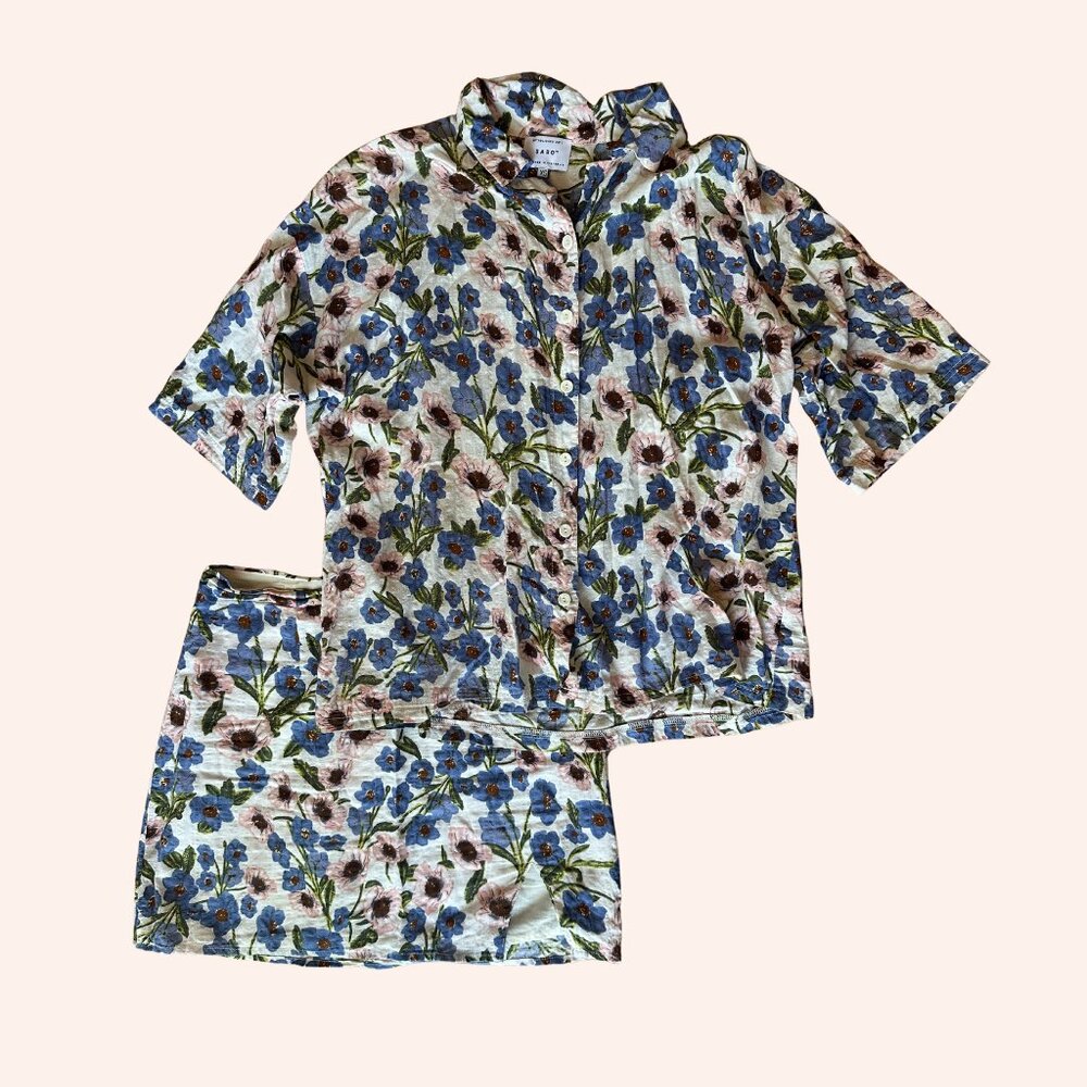 Sabo Skirt Floral Set Top: XS Skirt: S